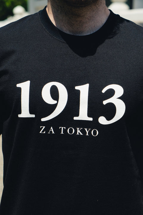 ZA TOKYO ベーシッククルーネック黒  GRAPHICT02
