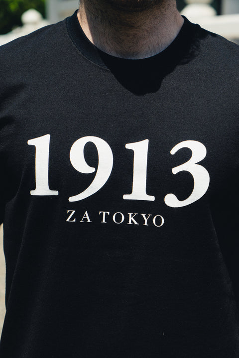 ZA TOKYO ベーシッククルーネック黒 GRAPHICT02