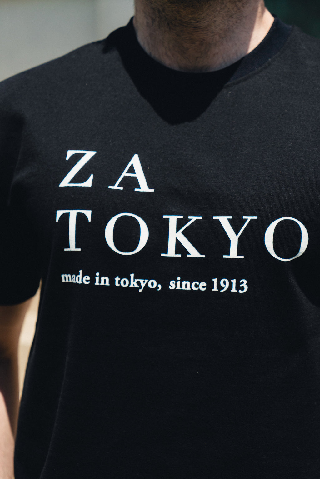 ZA TOKYO ベーシッククルーネック黒 GRAPHICT07 | MADE IN TOKYO SINCE 