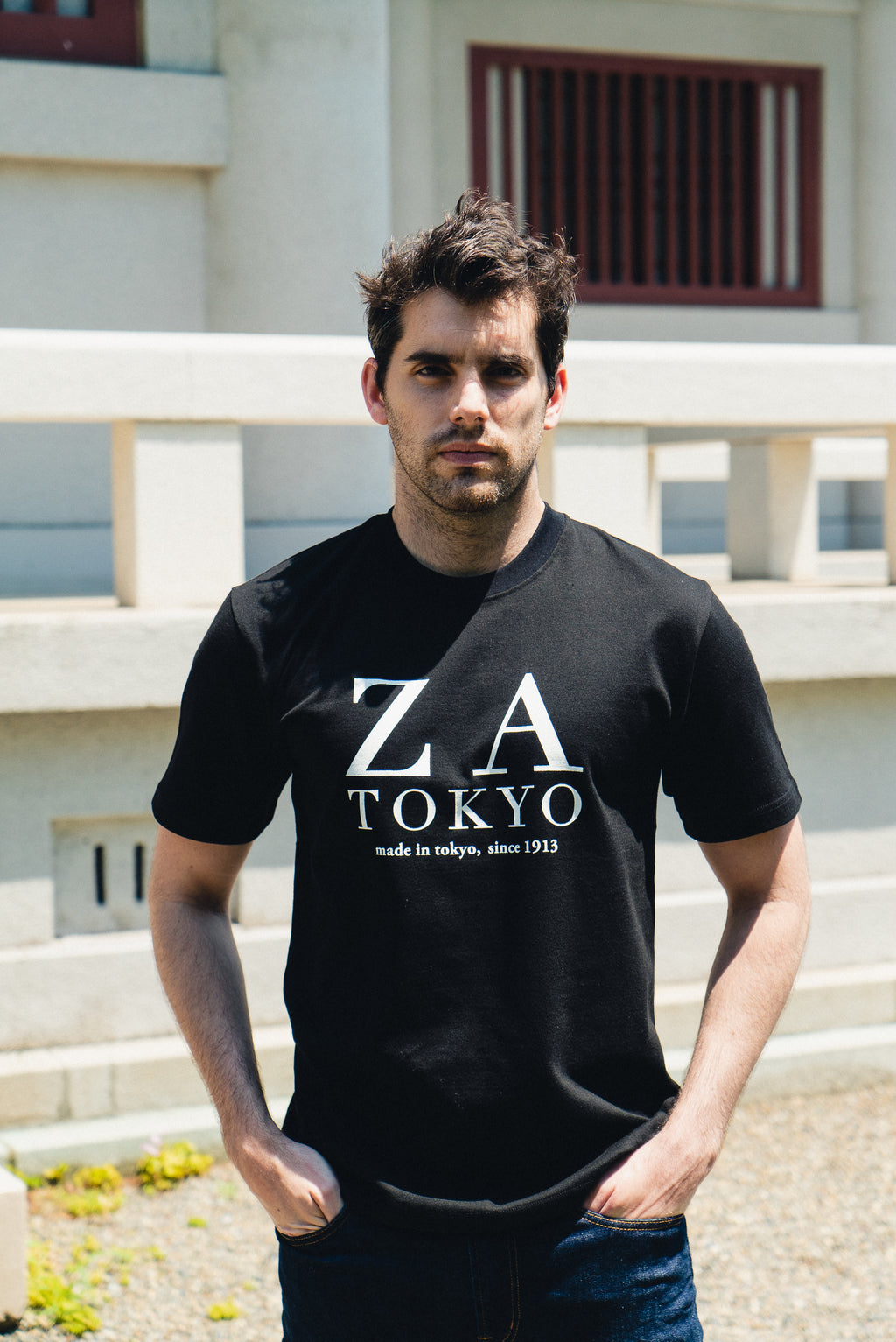 買い保障できる ZA TOKYO ベーシッククルーネック黒 GRAPHICT03 | MADE IN TOKYO トップス