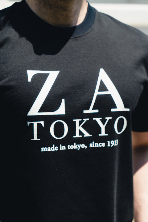 ZA TOKYO ベーシッククルーネック黒  GRAPHICT03