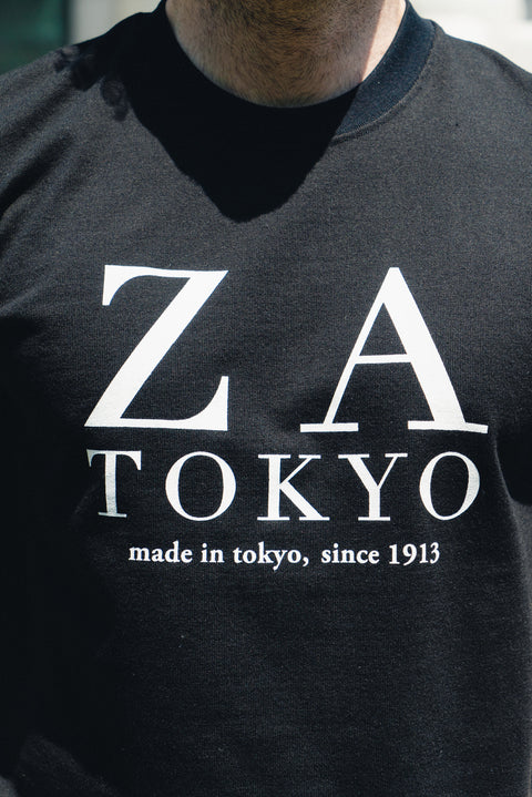 ZA TOKYO ベーシッククルーネック黒 GRAPHICT03