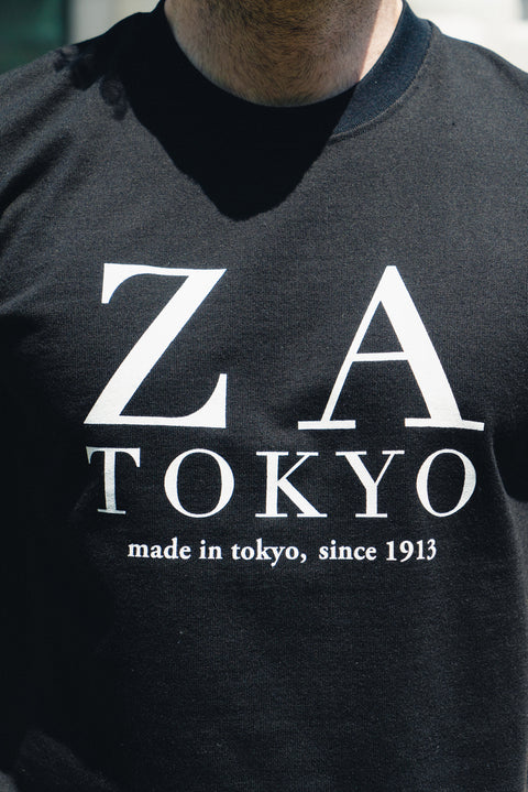 ZA TOKYO ベーシッククルーネック黒  GRAPHICT03