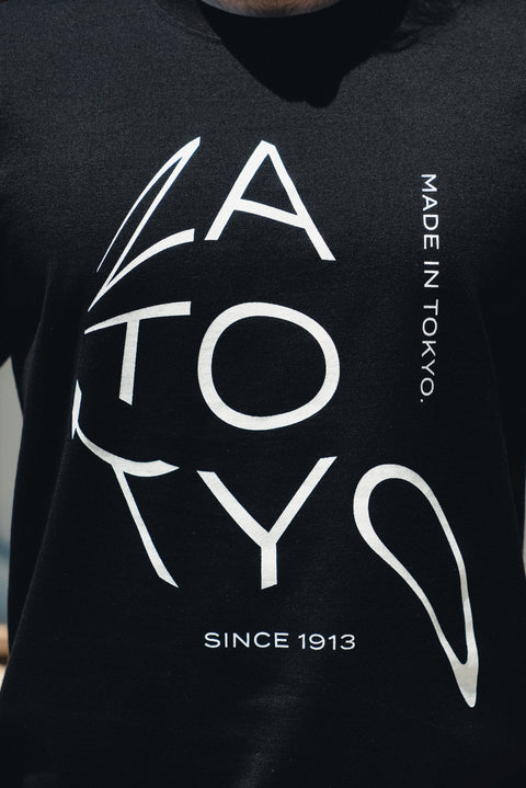 ZA TOKYO ベーシッククルーネック黒 GRAPHICT04