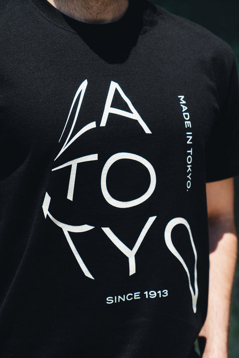 ZA TOKYO ベーシッククルーネック黒 GRAPHICT04