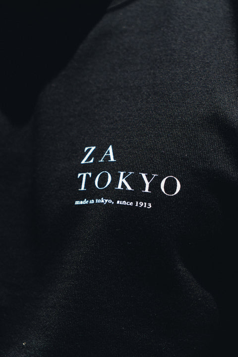 ZA TOKYO ベーシッククルーネック黒 GRAPHICT01