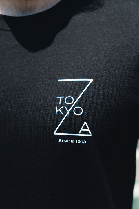 ZA TOKYO ベーシッククルーネック黒 GRAPHICT06