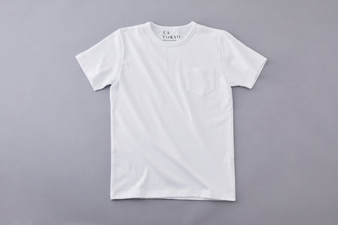 ZA TOKYO ソフトクルーネックTシャツ ポケット付き